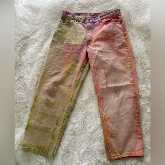 Levi's Denim - Levi's Women's Tie-Dye Straight Leg Jeans - Pink, Green, Yellow